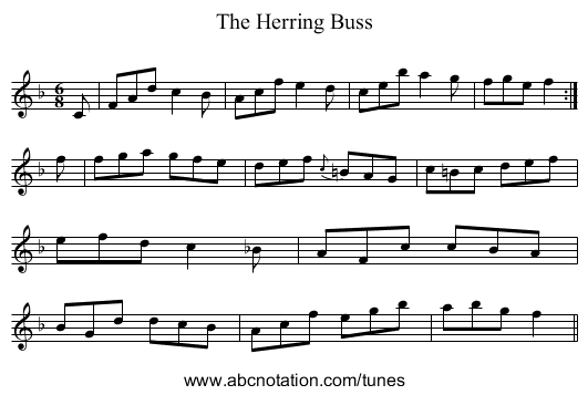 Herring Buss, The - staff notation