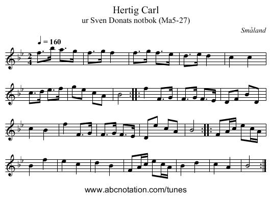 Hertig Carl - staff notation