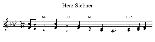 Herz Siebner - staff notation