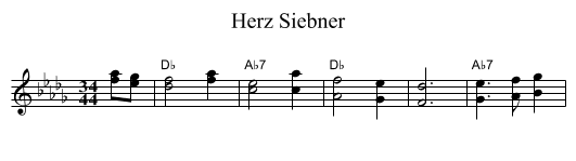 Herz Siebner - staff notation