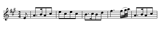 He's aye a Kissing me - staff notation