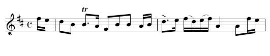 He's Bonny - staff notation