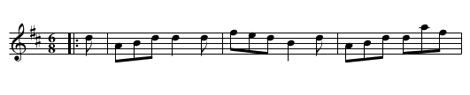 He's o'er the Hills - staff notation