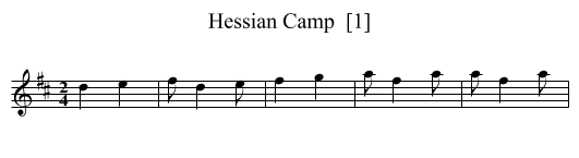 Hessian Camp  [1] - staff notation