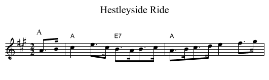 Hestleyside Ride - staff notation