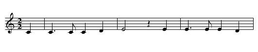 HEU MARTIS ALEA - staff notation