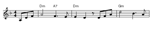 Heveynu Shalom Aleychem [Dm] - staff notation