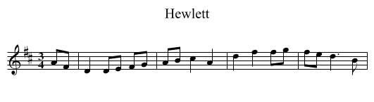 Hewlett - staff notation