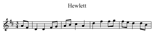 Hewlett - staff notation