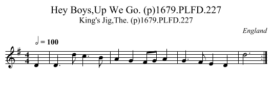 Hey Boys,Up We Go. (p)1679.PLFD.227 - staff notation