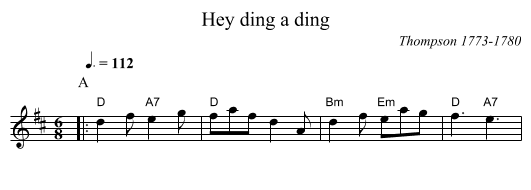 Hey ding a ding - staff notation