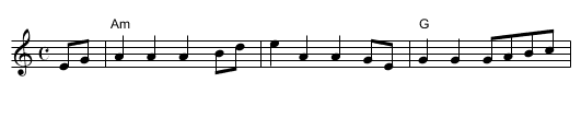 Hey, Johnnie Cope - staff notation