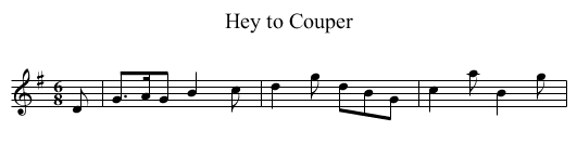 Hey to Couper - staff notation