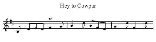 Hey to Cowpar - staff notation
