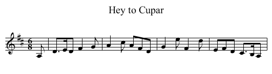 Hey to Cupar - staff notation