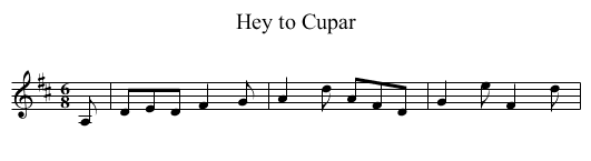 Hey to Cupar - staff notation