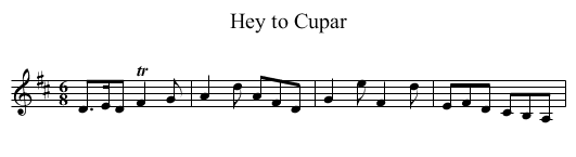 Hey to Cupar - staff notation