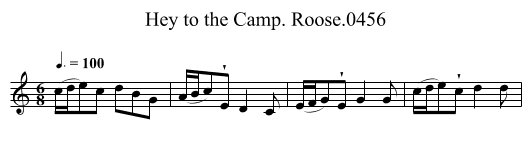 Hey to the Camp. Roose.0456 - staff notation