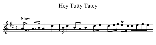 Hey Tutty Tatey - staff notation