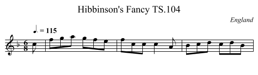 Hibbinson's Fancy TS.104 - staff notation