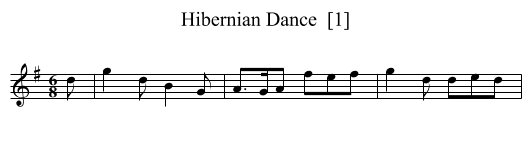 Hibernian Dance  [1] - staff notation