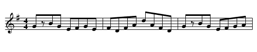 Hickey's (b) - staff notation