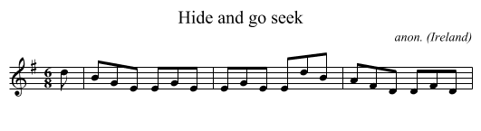 Hide and go seek - staff notation