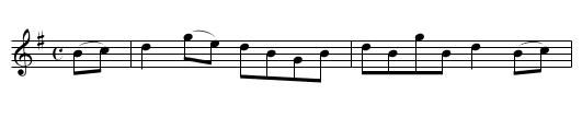 Hielan Brochan - staff notation