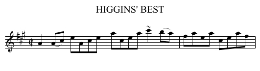 HIGGINS' BEST - staff notation