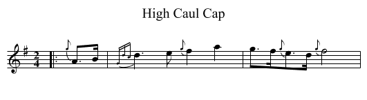High Caul Cap - staff notation