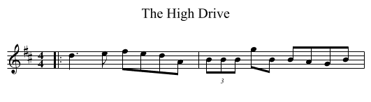 High Drive, The  - staff notation