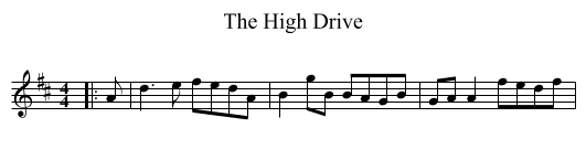 High Drive, The  - staff notation