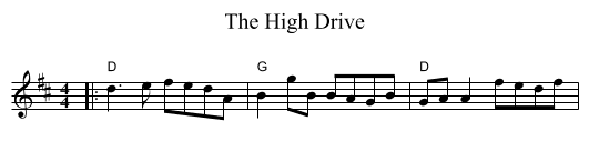 High Drive, The  - staff notation