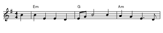 High Germany - staff notation