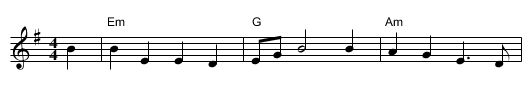 High Germany - staff notation