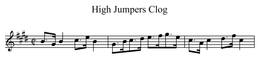 High Jumpers Clog - staff notation