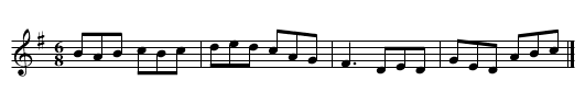 High Part of the Road - staff notation