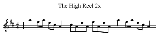 High Reel 2x, The  - staff notation