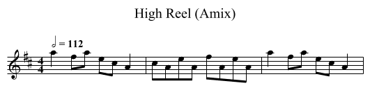 High Reel (Amix) - staff notation