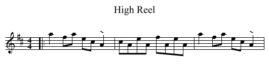 High Reel - staff notation