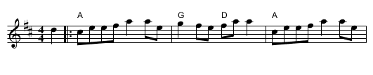High Road to Linton - staff notation