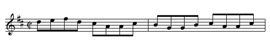 High Way to Galloway - staff notation