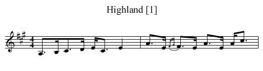 Highland [1] - staff notation