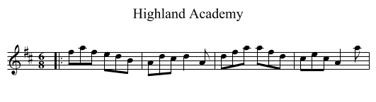 Highland Academy - staff notation