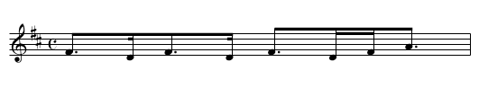 Highland Balou - staff notation