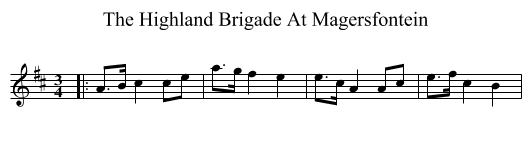 Highland Brigade At Magersfontein, The  - staff notation