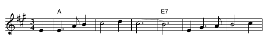 Highland Cradle Song - staff notation