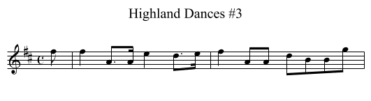 Highland Dances #3 - staff notation