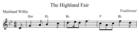 Highland Fair, The  - staff notation