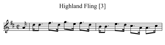 Highland Fling [3] - staff notation